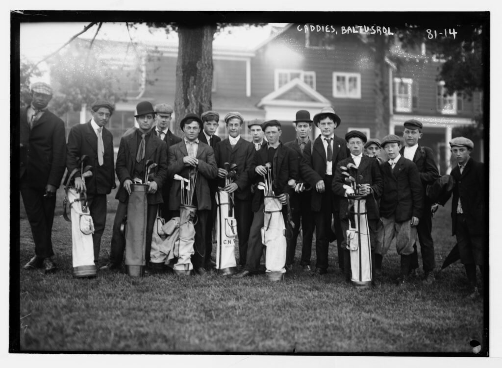 Historic group of Baltusrol Golf Club caddies - Springfield, New Jersey
