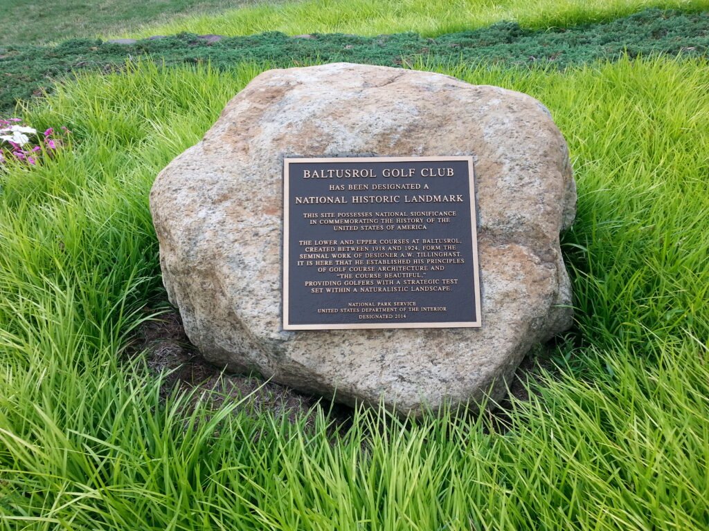 Baltusrol Golf Club National Historic Landmark marker - Springfield, New Jersey