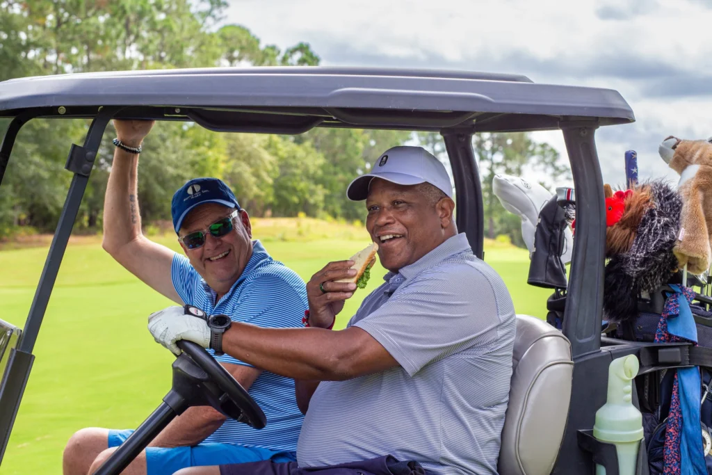 Golfers in a cart at Solina Golf Club - West Columbia, South Carolina