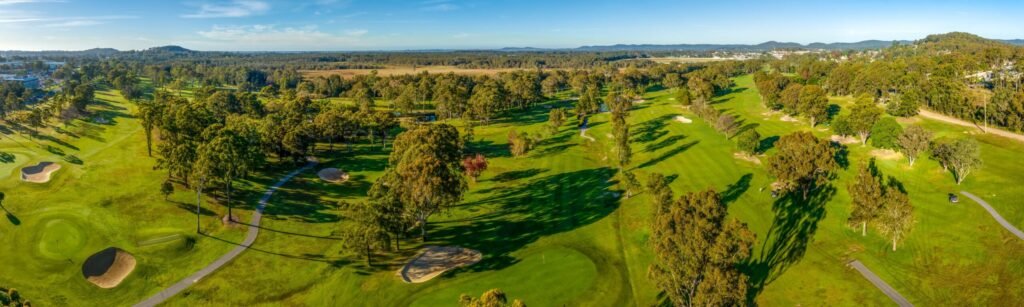 Aerial view of Wyong Golf Club on the Central Coast