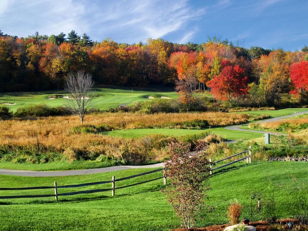 The Ranch Golf Club fall fairways - Southwick, Massachusetts