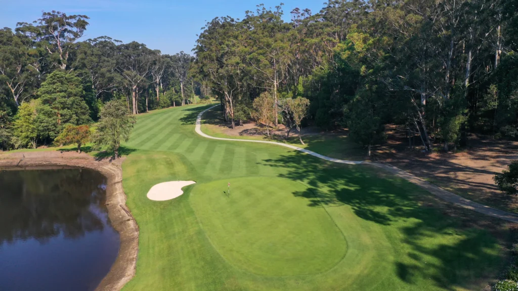 Aerial view of Mollymook Golf Club Hilltop course in New South Wales
