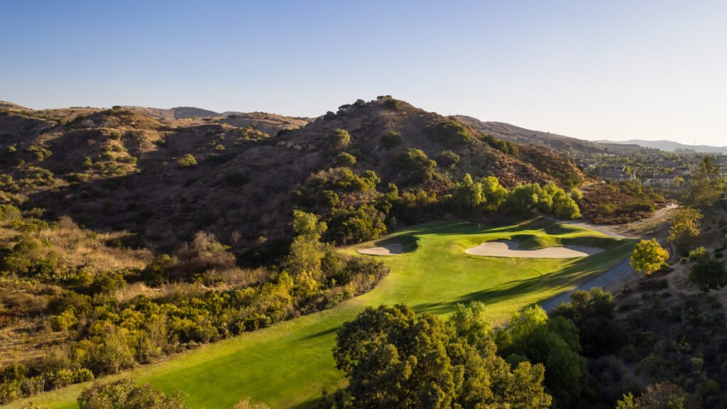Black Gold Golf Club green and water feature - Yorba Linda, California