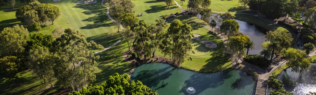 Emerald Lakes Golf Club water-lined course — Carrara, QLD