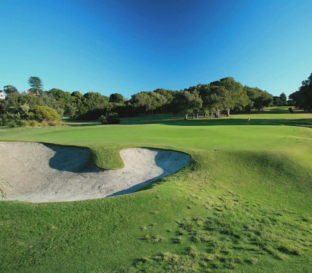 Royal Sydney Golf Club Championship Course bunker and green - Rose Bay, NSW