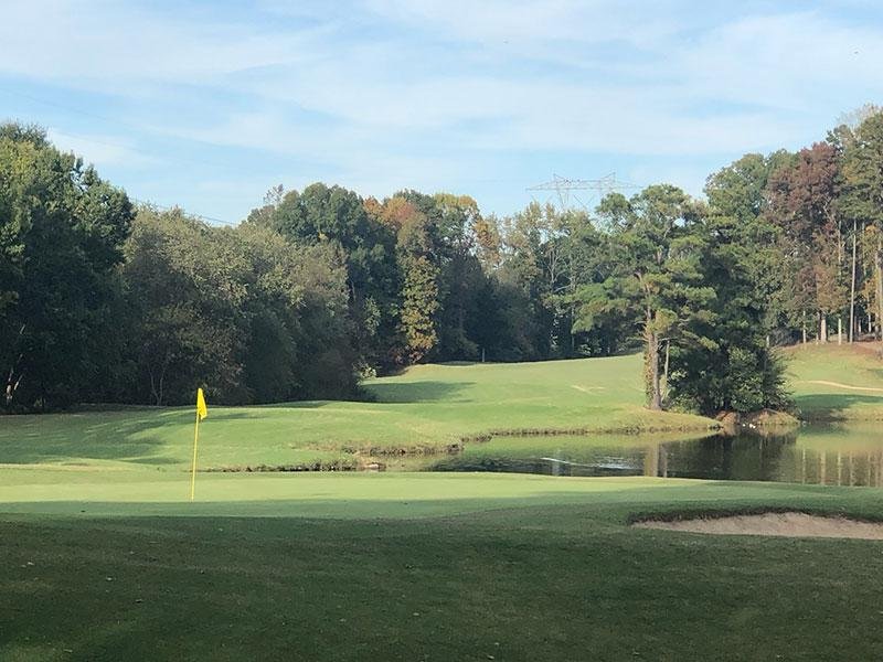 Birkdale Golf Club green and water hazard - Huntersville, North Carolina