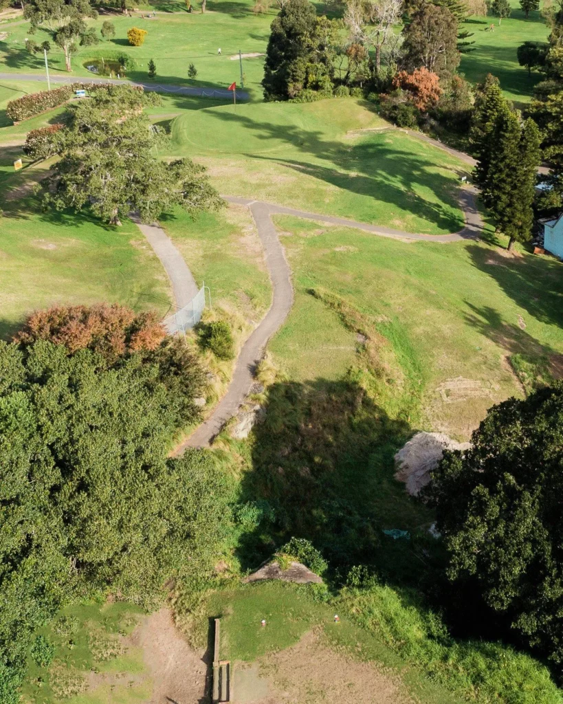Eighteenth hole approaching the clubhouse at Marrickville Golf Club