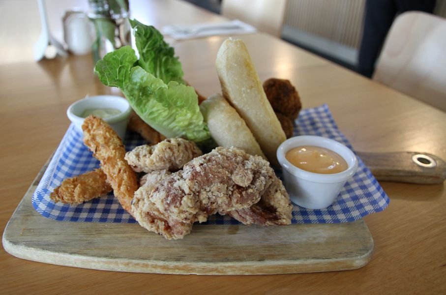 Ballarat Golf Club bistro meal served on a board - Alfredton, Victoria