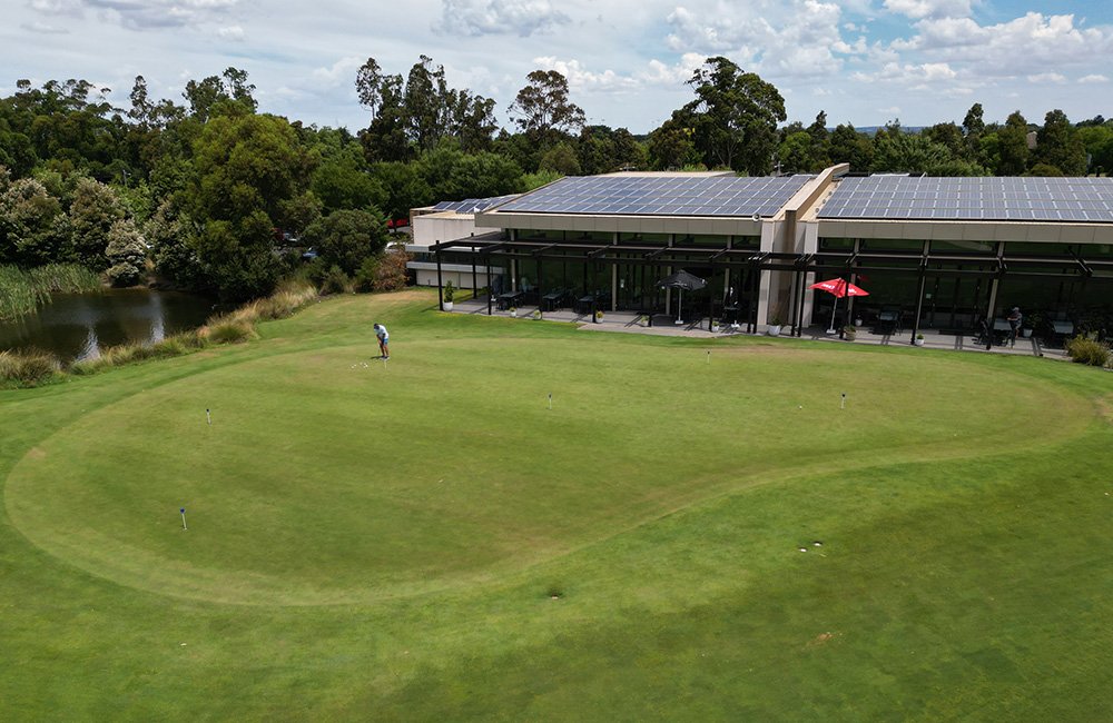 Ballarat Golf Club putting green in front of the clubhouse - Alfredton, Victoria