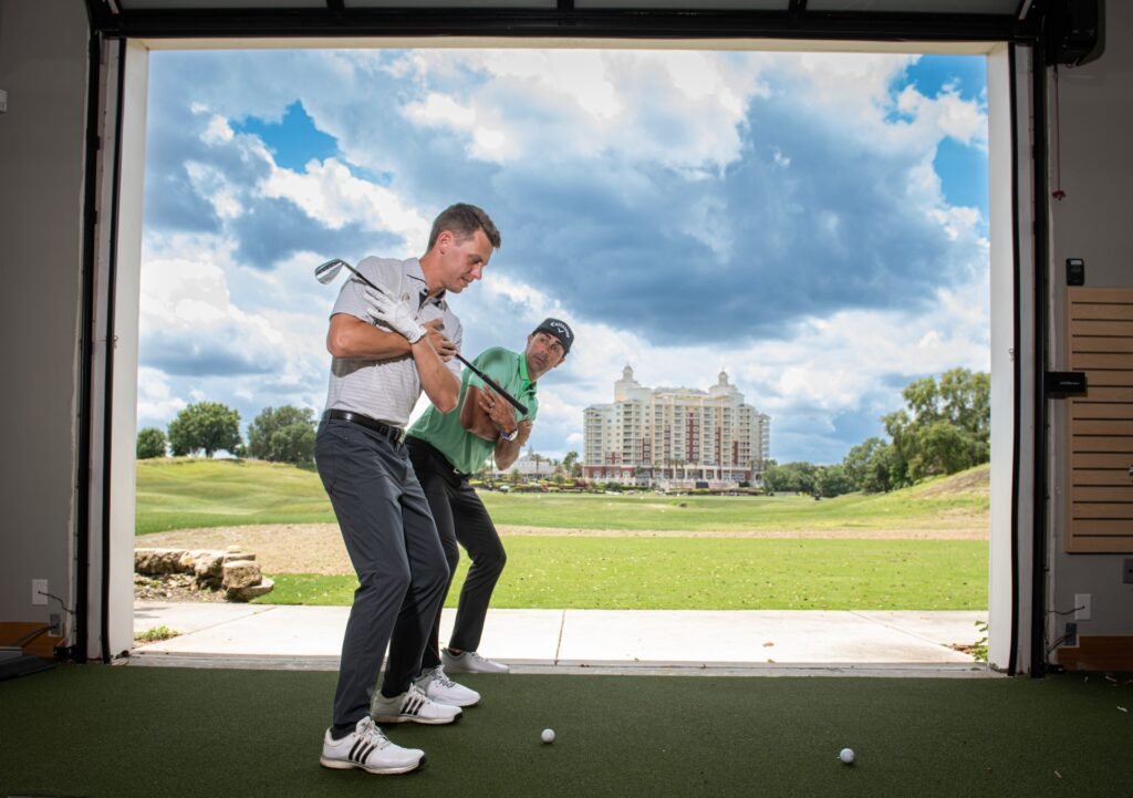 Reunion Resort and Golf Club golf academy lesson on the practice range — Kissimmee, Florida