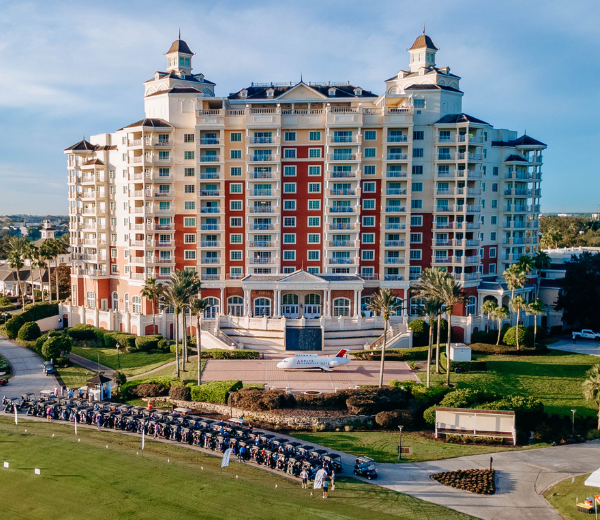 Reunion Resort and Golf Club resort building and golf cart fleet — Kissimmee, Florida